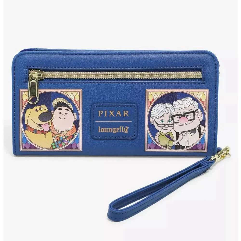 Loungefly Disney Pixar Up Wallet Stained Glass Carl Ellie Russell Dug - Picture 2 of 4